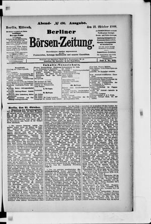 Berliner Börsen-Zeitung vom 21.10.1908