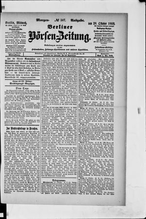 Berliner Börsen-Zeitung vom 28.10.1908