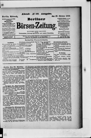 Berliner Börsen-Zeitung vom 28.10.1908