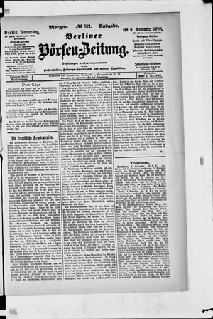 Berliner Börsen-Zeitung vom 05.11.1908