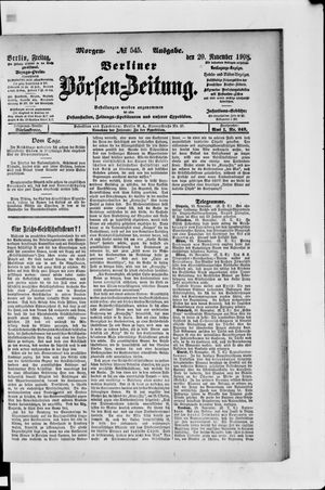 Berliner Börsen-Zeitung vom 20.11.1908