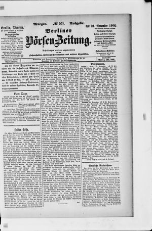 Berliner Börsen-Zeitung vom 24.11.1908