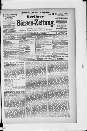 Berliner Börsen-Zeitung vom 24.11.1908