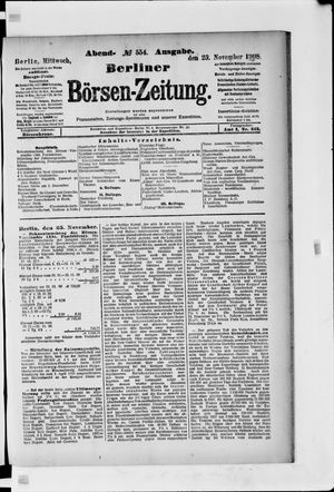 Berliner Börsen-Zeitung vom 25.11.1908
