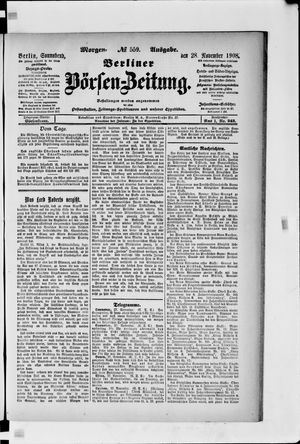Berliner Börsen-Zeitung vom 28.11.1908