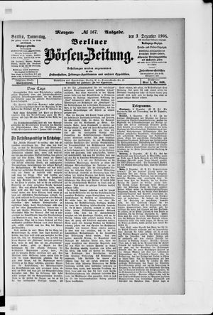 Berliner Börsen-Zeitung vom 03.12.1908