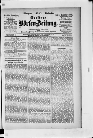 Berliner Börsen-Zeitung vom 05.12.1908
