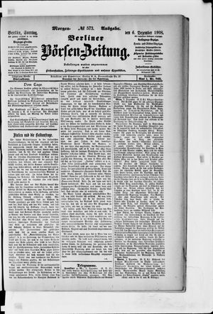 Berliner Börsen-Zeitung vom 06.12.1908