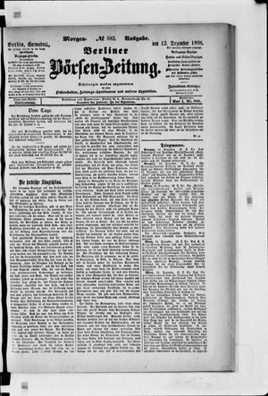 Berliner Börsen-Zeitung vom 12.12.1908