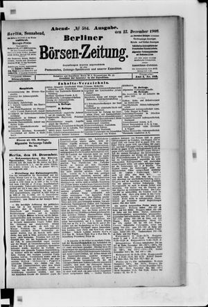 Berliner Börsen-Zeitung vom 12.12.1908