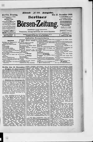 Berliner Börsen-Zeitung vom 15.12.1908