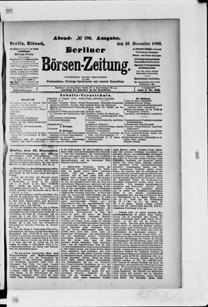 Berliner Börsen-Zeitung vom 16.12.1908