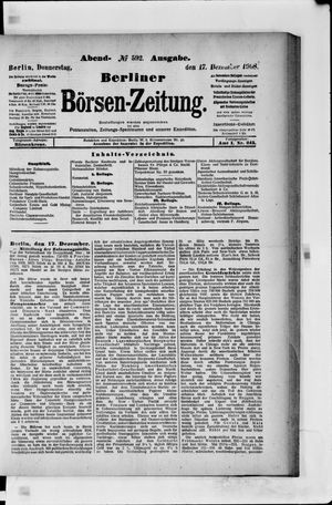 Berliner Börsen-Zeitung vom 17.12.1908