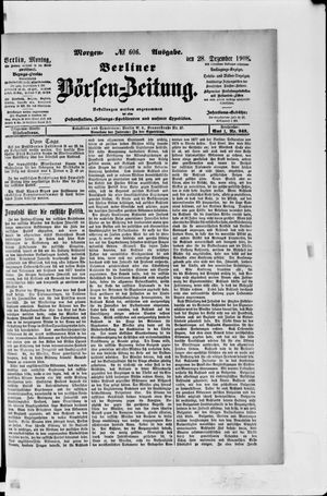 Berliner Börsen-Zeitung vom 28.12.1908