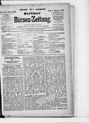 Berliner Börsen-Zeitung vom 02.01.1909
