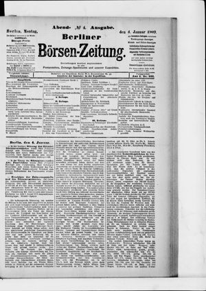 Berliner Börsen-Zeitung vom 04.01.1909