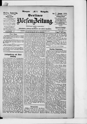 Berliner Börsen-Zeitung vom 07.01.1909