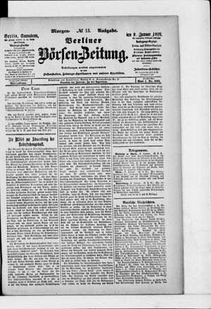 Berliner Börsen-Zeitung vom 09.01.1909