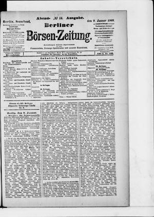 Berliner Börsen-Zeitung on Jan 9, 1909