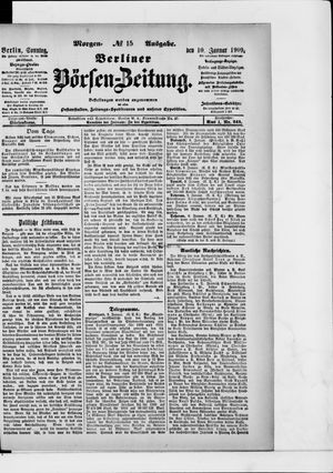 Berliner Börsen-Zeitung on Jan 10, 1909