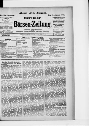 Berliner Börsen-Zeitung vom 12.01.1909
