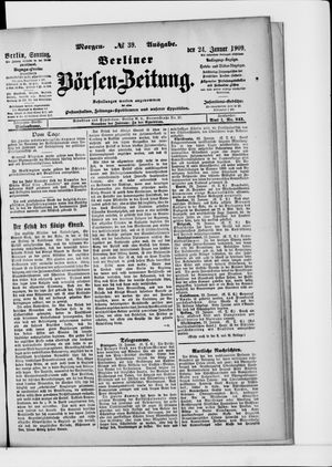 Berliner Börsen-Zeitung vom 24.01.1909