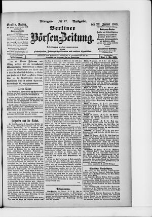 Berliner Börsen-Zeitung vom 29.01.1909