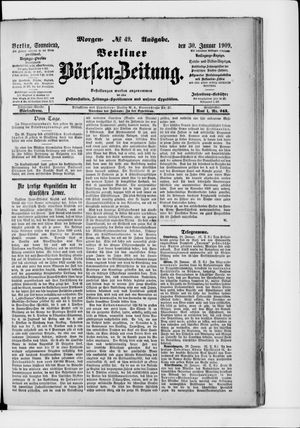 Berliner Börsen-Zeitung vom 30.01.1909