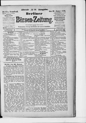 Berliner Börsen-Zeitung vom 30.01.1909