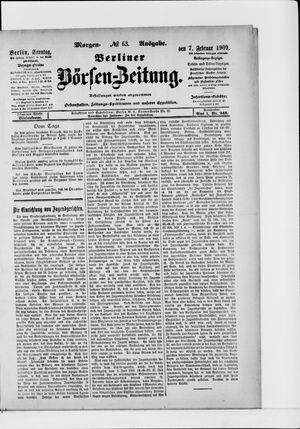 Berliner Börsen-Zeitung vom 07.02.1909