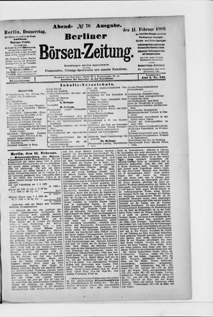 Berliner Börsen-Zeitung on Feb 11, 1909