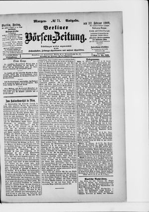 Berliner Börsen-Zeitung vom 12.02.1909