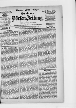 Berliner Börsen-Zeitung vom 13.02.1909