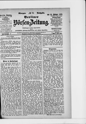 Berliner Börsen-Zeitung vom 14.02.1909