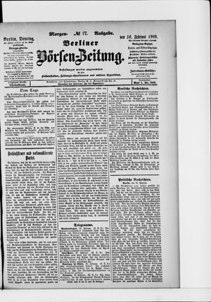 Berliner Börsen-Zeitung vom 16.02.1909