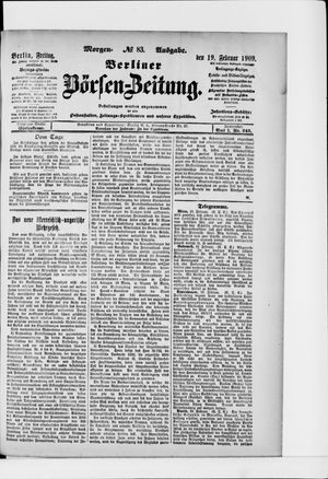 Berliner Börsen-Zeitung vom 19.02.1909