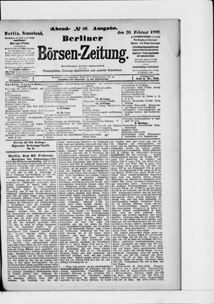 Berliner Börsen-Zeitung vom 20.02.1909