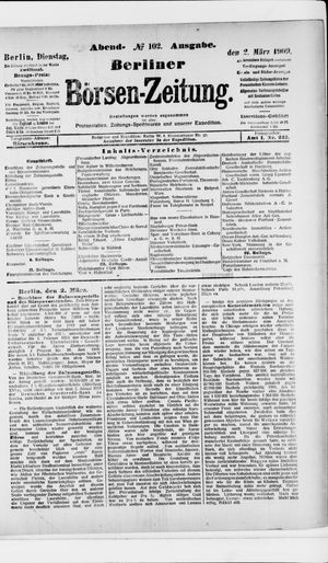 Berliner Börsen-Zeitung vom 02.03.1909
