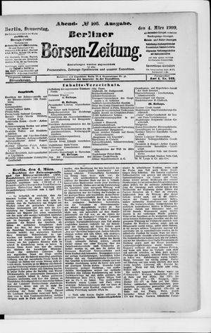 Berliner Börsen-Zeitung vom 04.03.1909
