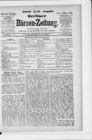 Berliner Börsen-Zeitung vom 05.03.1909