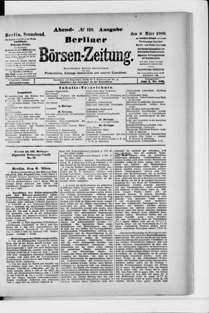 Berliner Börsen-Zeitung vom 06.03.1909