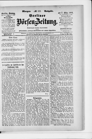 Berliner Börsen-Zeitung vom 07.03.1909