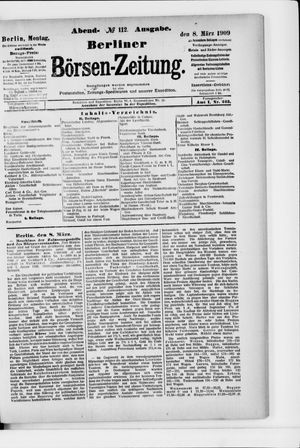 Berliner Börsen-Zeitung vom 08.03.1909