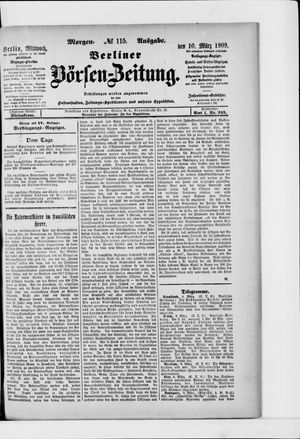 Berliner Börsen-Zeitung vom 10.03.1909