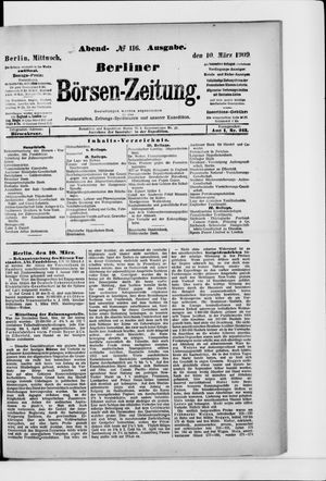 Berliner Börsen-Zeitung vom 10.03.1909