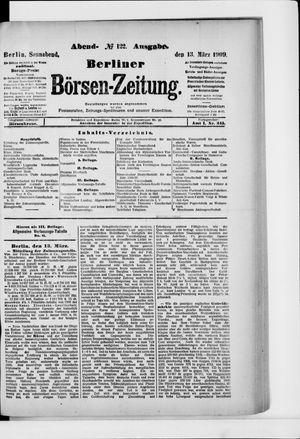 Berliner Börsen-Zeitung vom 13.03.1909