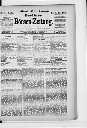 Berliner Börsen-Zeitung vom 15.03.1909