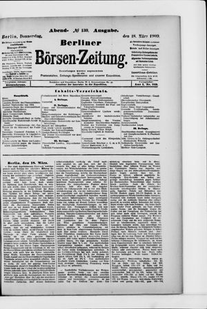 Berliner Börsen-Zeitung vom 18.03.1909