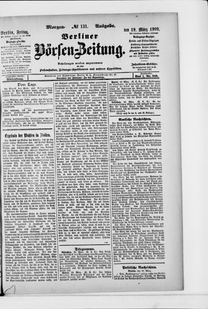 Berliner Börsen-Zeitung vom 19.03.1909