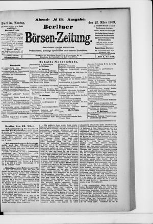 Berliner Börsen-Zeitung vom 22.03.1909